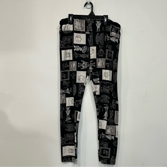 Disney Pixar Lularoe TOY STORY Leggings Black White Gray TC Buzz Woody Jessie - Picture 1 of 4